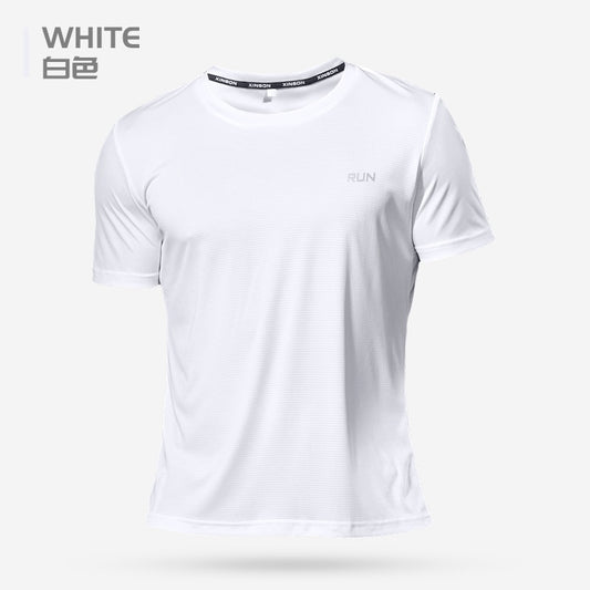 Quick Dry Gym Shirt Men Summer Sportswear Running T-shirt Sport Male Tops Jogging Tops Loose Training Short Sleeve Fitness shirt