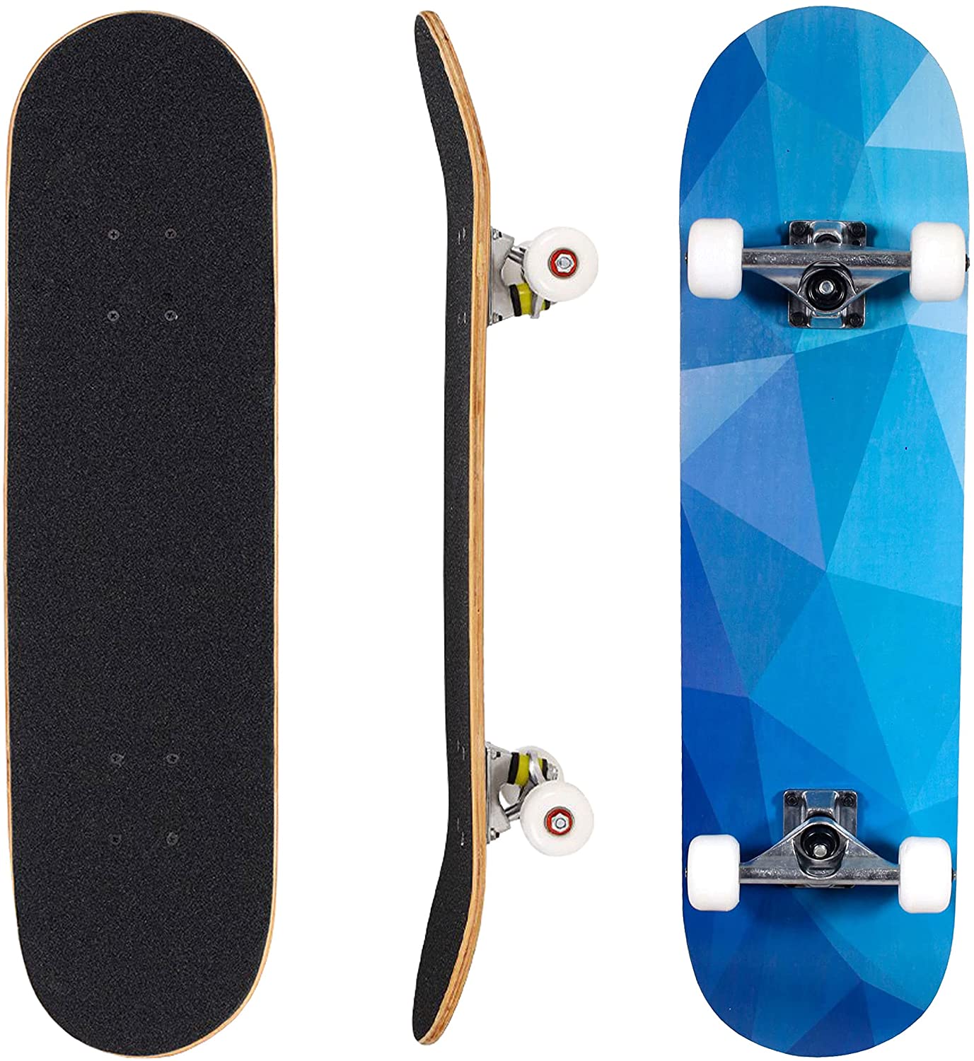 Pro Complete Skateboards for Beginners Adults Youths Teens Girls Boys 31"x8" Skate Boards 7 Layers Deck Maple Wood Longboards
