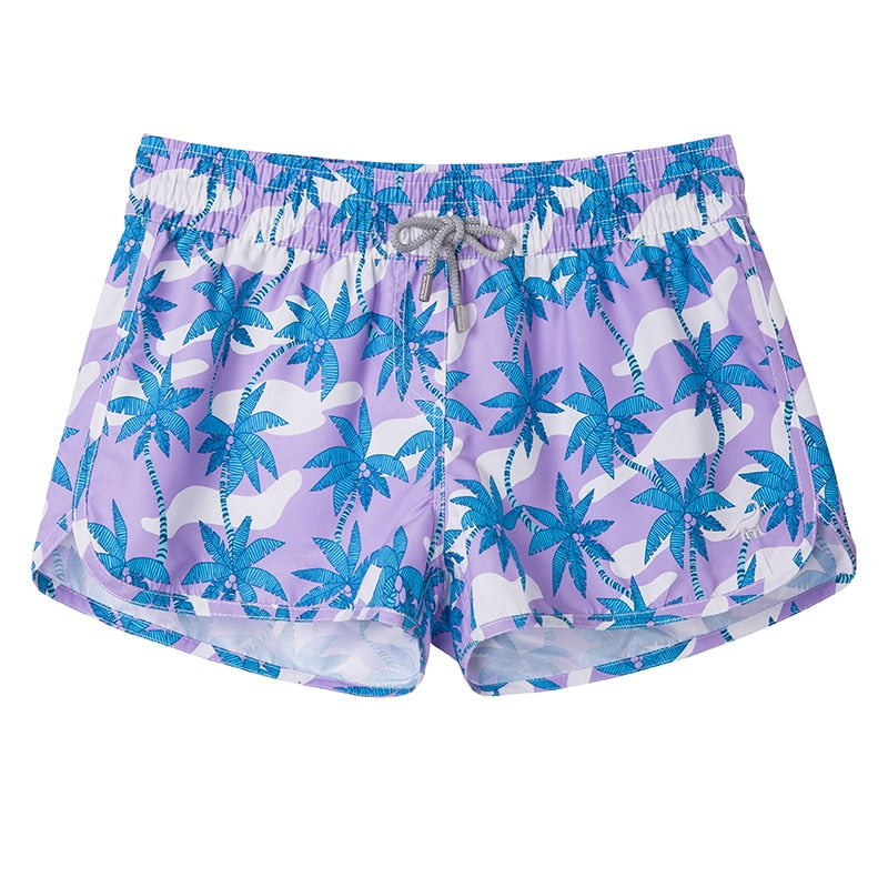 Surfcuz Women Summer Beach Board Shorts Casual Print Swimming Trunk Quick Dry Female Surfing Sports Swim Shorts Lady Boardshorts