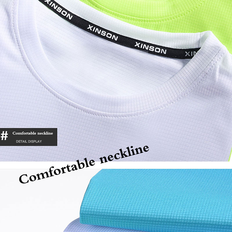 Quick Dry Gym Shirt Men Summer Sportswear Running T-shirt Sport Male Tops Jogging Tops Loose Training Short Sleeve Fitness shirt
