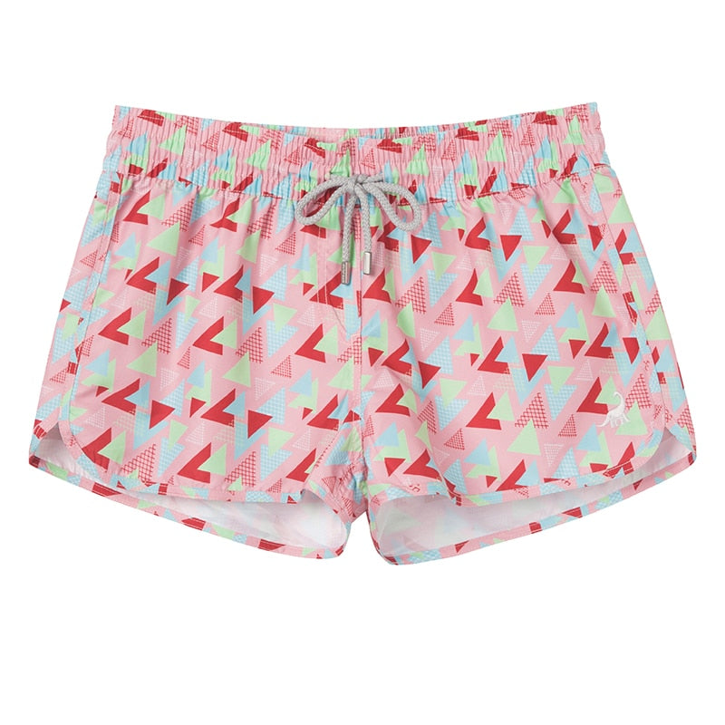 Surfcuz Women Summer Beach Board Shorts Casual Print Swimming Trunk Quick Dry Female Surfing Sports Swim Shorts Lady Boardshorts