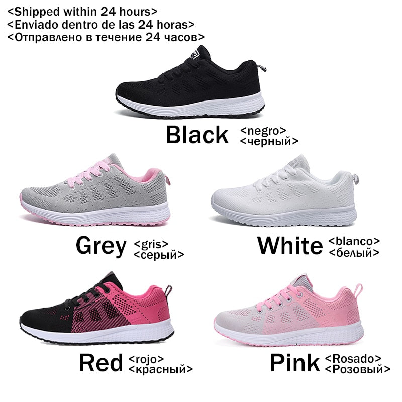 Breathable Sport Running Shoes for Women Lightweight Mesh Walking Shoes Trainers Workout Sneakers Gym Jogging Sneakers Female