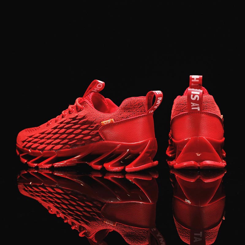 Large Size Summer Outdoor Men's Shoes Sport Men Sports Shes Women Rubber Hard-wearing Men Sneakers Men's Running Red GMB-0131