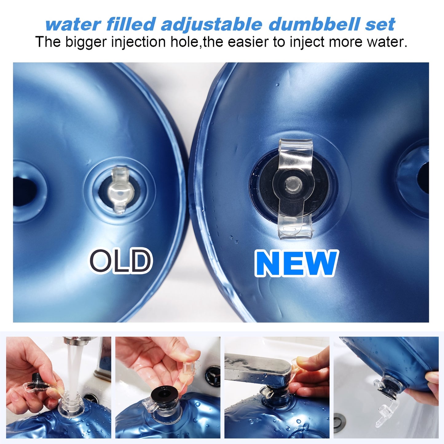 Travel Weight Dumbbell Set For Man Adjustable Free Water Dumbbells 30-35 KG  Exercise Home Fitness Weightlifting Training