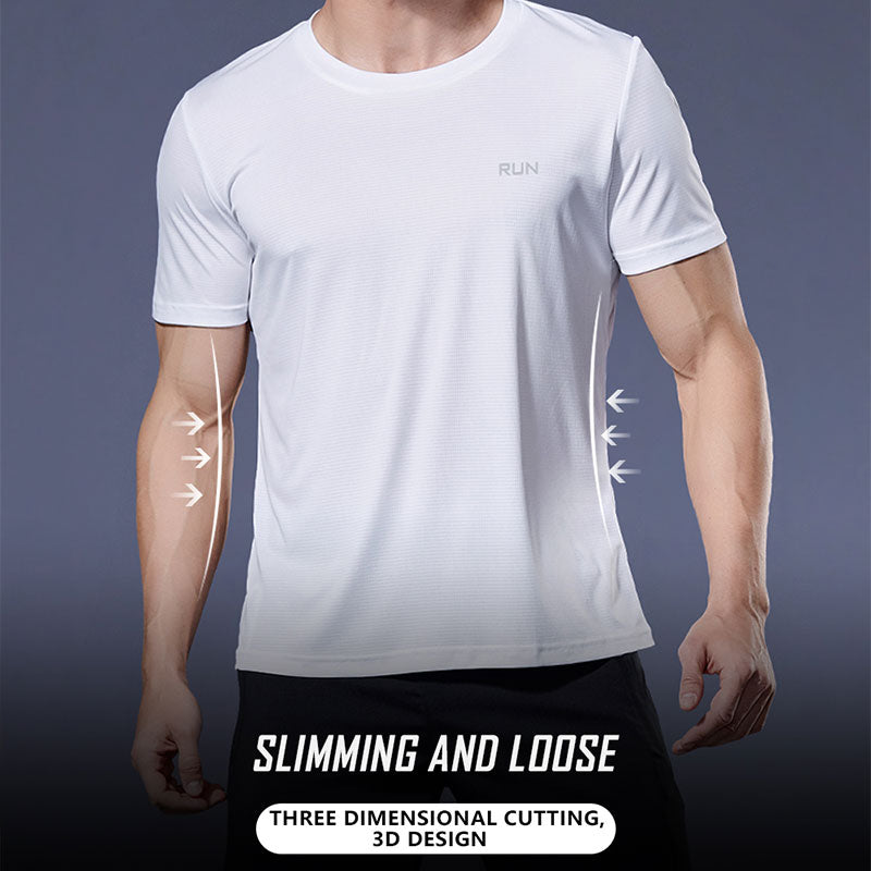 Quick Dry Gym Shirt Men Summer Sportswear Running T-shirt Sport Male Tops Jogging Tops Loose Training Short Sleeve Fitness shirt