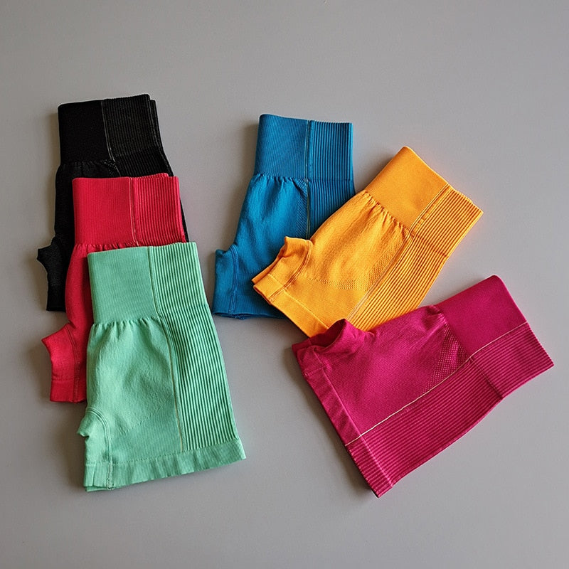 Summer Seamless Yoga Set Woman Workout Sport GYM Crop Top Sport  Shorts Tank Suit Summer Outfit Fitness Gym Clothes