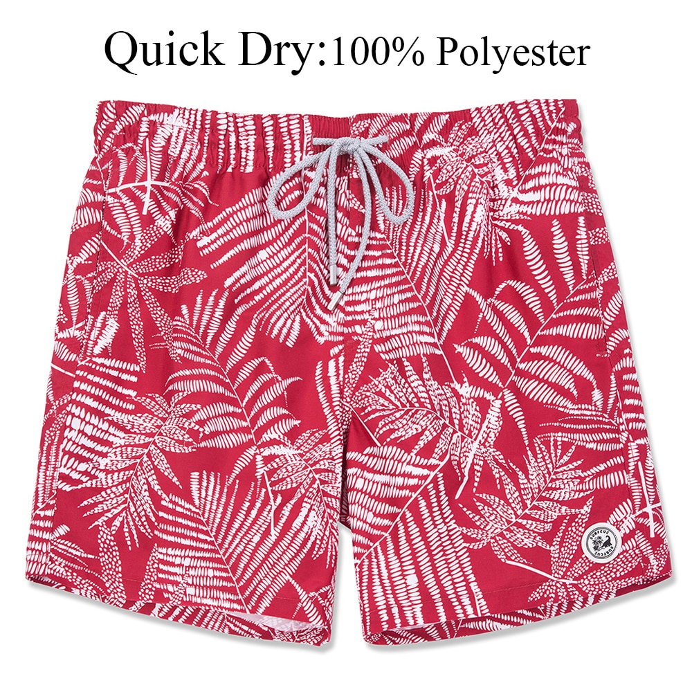 SURFCUZ Men's Beach Shorts Surfing Boardshorts with Mesh Lining Mens Swimwear Beachwear Quick Dry Swimming Trunks for Men