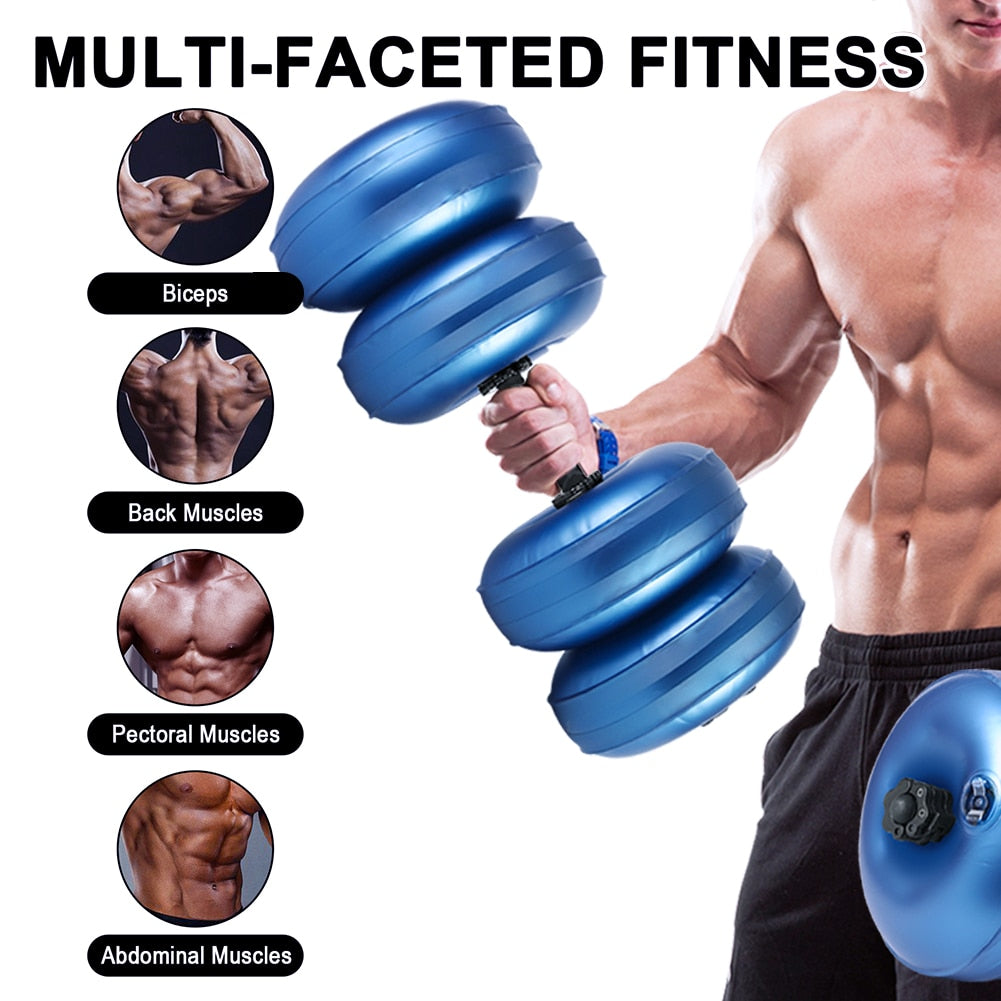 Travel Weight Dumbbell Set For Man Adjustable Free Water Dumbbells 30-35 KG  Exercise Home Fitness Weightlifting Training