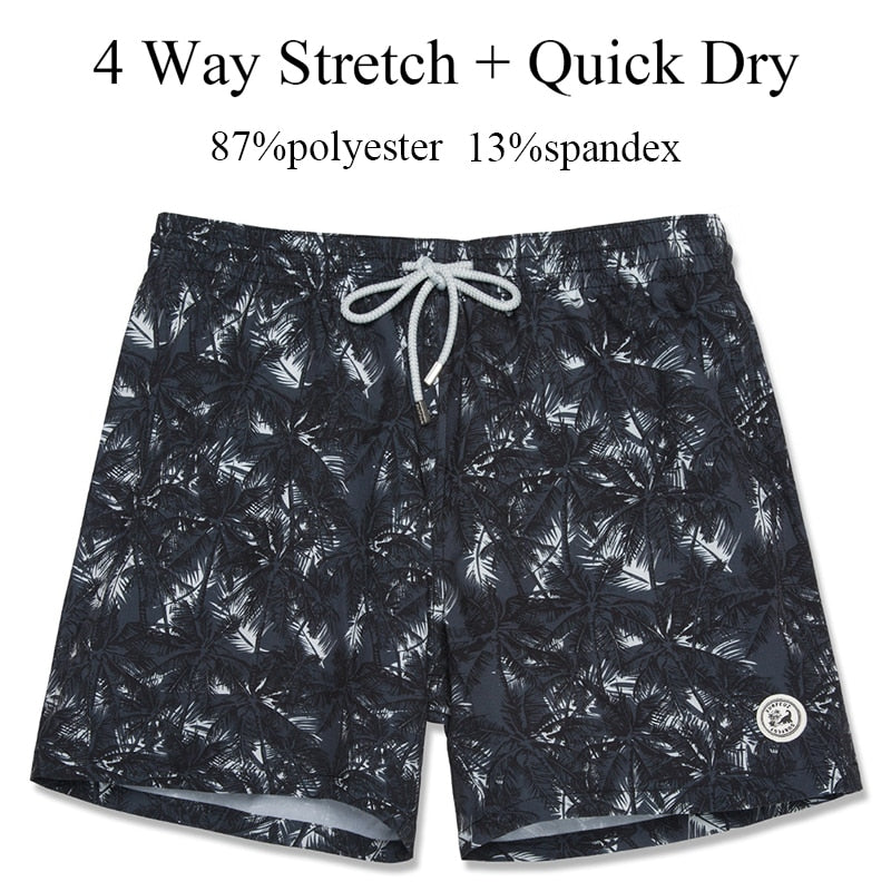 SURFCUZ Men's Beach Shorts Surfing Boardshorts with Mesh Lining Mens Swimwear Beachwear Quick Dry Swimming Trunks for Men