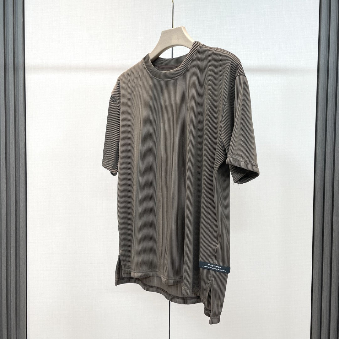 2022 Men's Summer Leisure Sports Suit Ice Silk Stretch Two-piece Short Sleeve Top Casual Trousers Sports Suit